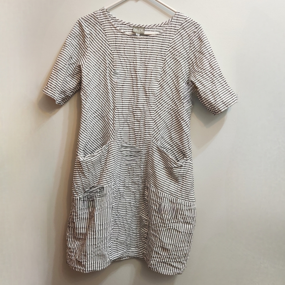 Niche by Nilgun Derman Oversized Dress Size XS - Grey & White